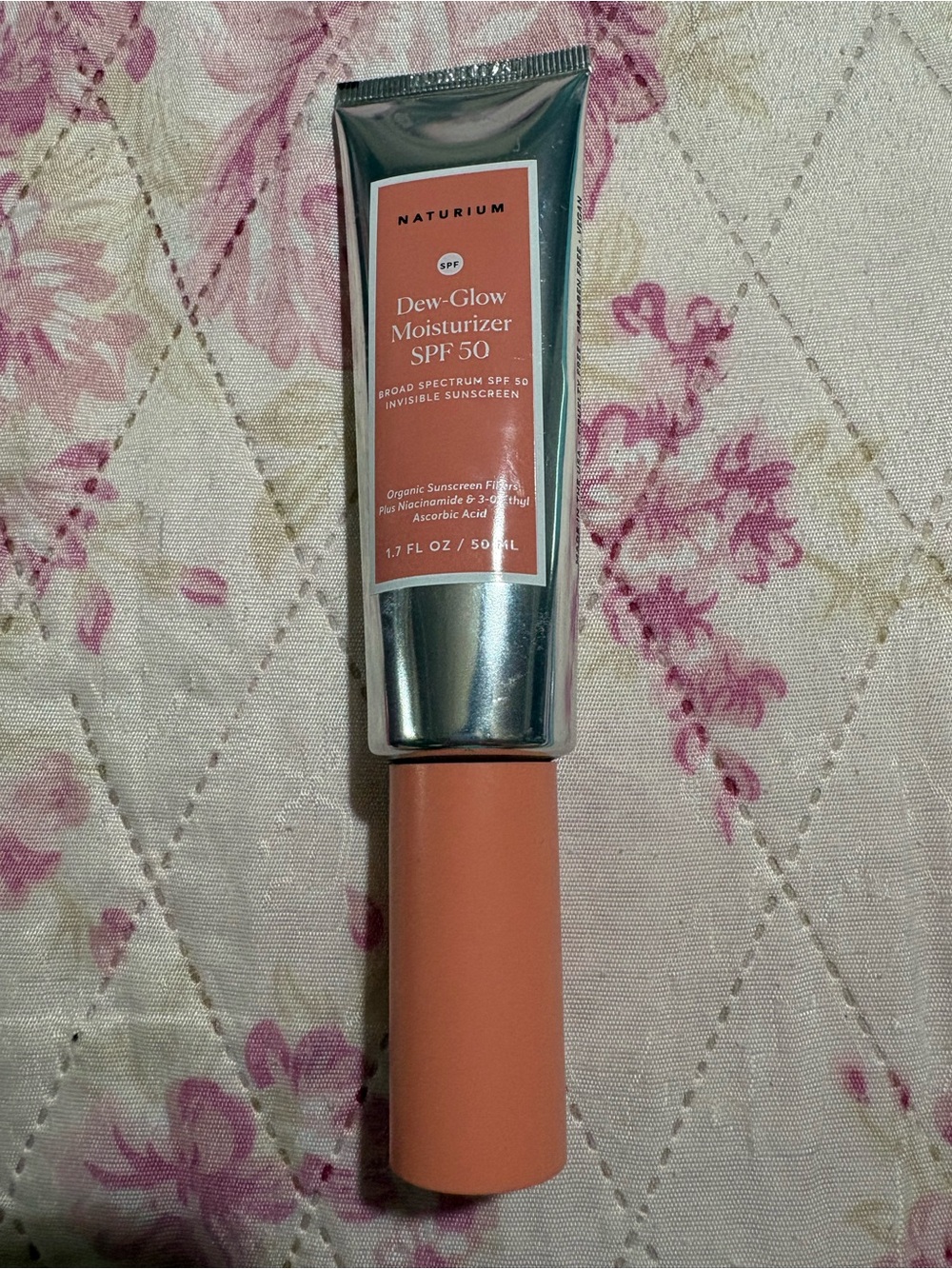 Naturium Dew-Glow Moisturizer SPF 50 — Peach Tone